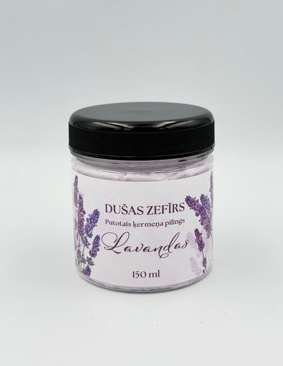 Lavandas dušas zefīrs – putotais ķermeņa pīlings 150ml.